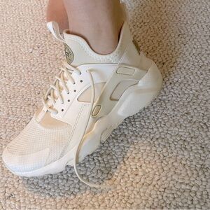 Nike Air Huarache Run Ultra White Gold Sneakers